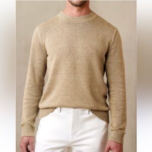 Banana Republic Men's Tan Crewneck Sweater Merino Wool